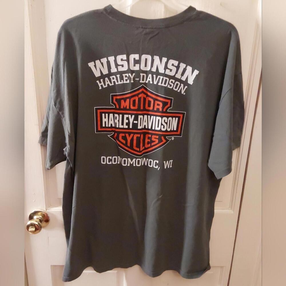 Harley Davidson tshirt gray mens 2XL - Picture 5 of 8